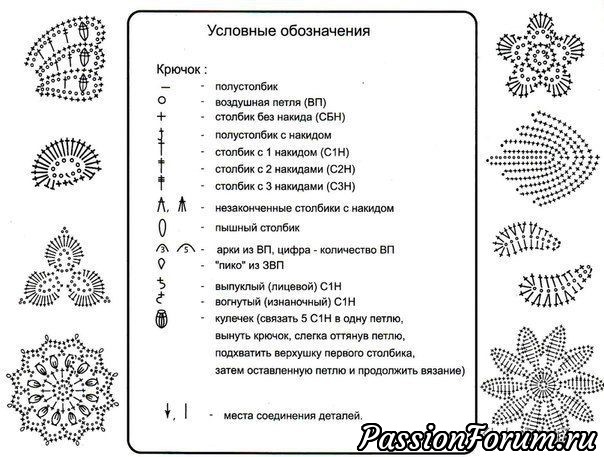 Цветочки и листочки. Схемы