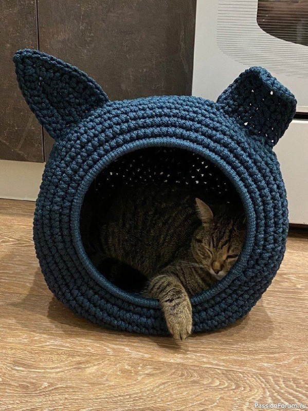 Забавный домик для кошки. Описание