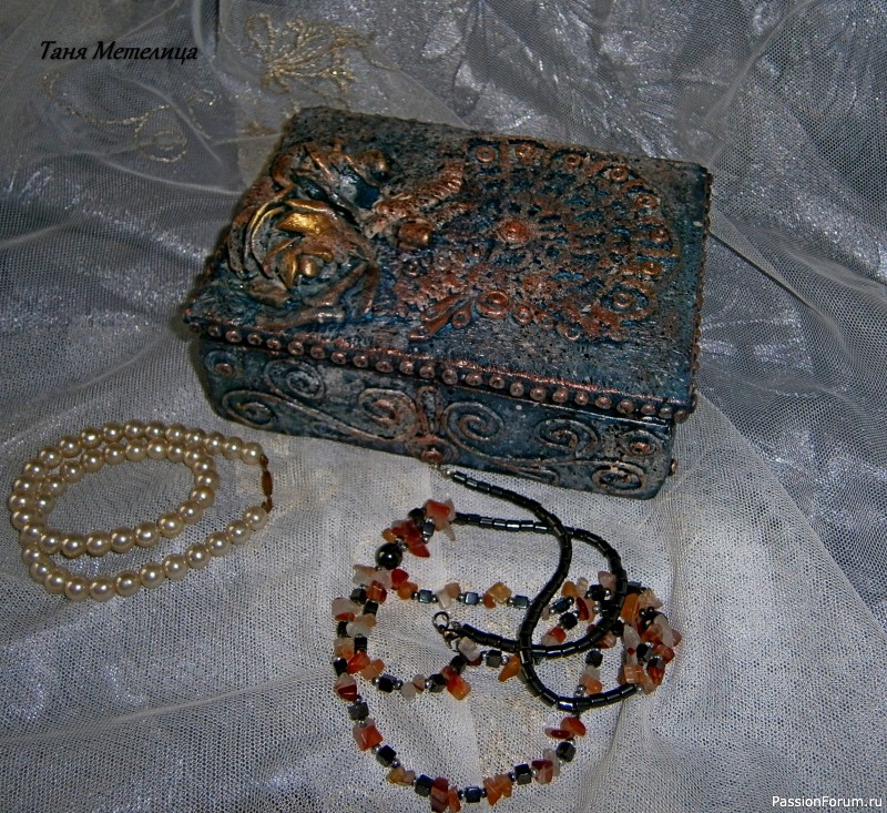 Шкатулка &quot;Синяя роза&quot;.