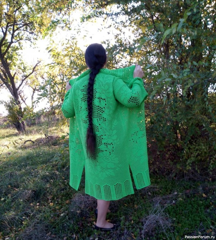 Кардиган филейкой "Цветочная рапсодия"