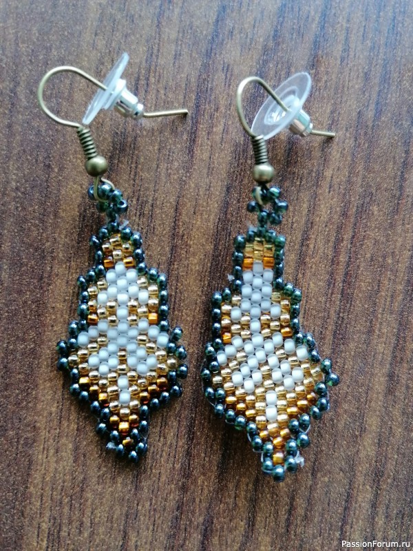 Серьги из бисера
