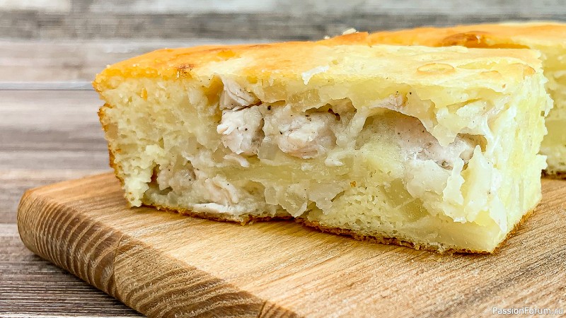 Пирог с курицей и картофелем