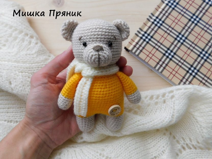 Мишка Пряник: описание вязания.