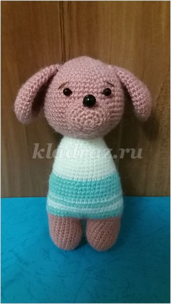 Собака. МК по вязанию игрушки в технике "амигуруми"