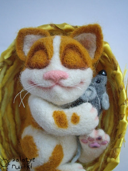 КОТЫ и КОШКИ Натальи Кузнецовой. Сухое валяние