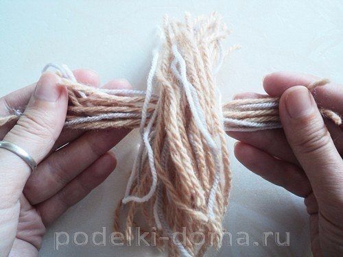 Аппликация из пряжи “Собачка йорк”