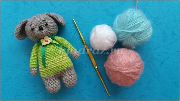 Собака. МК по вязанию игрушки в технике "амигуруми"