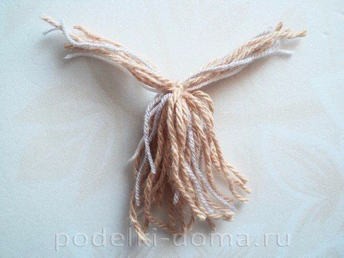 Аппликация из пряжи “Собачка йорк”