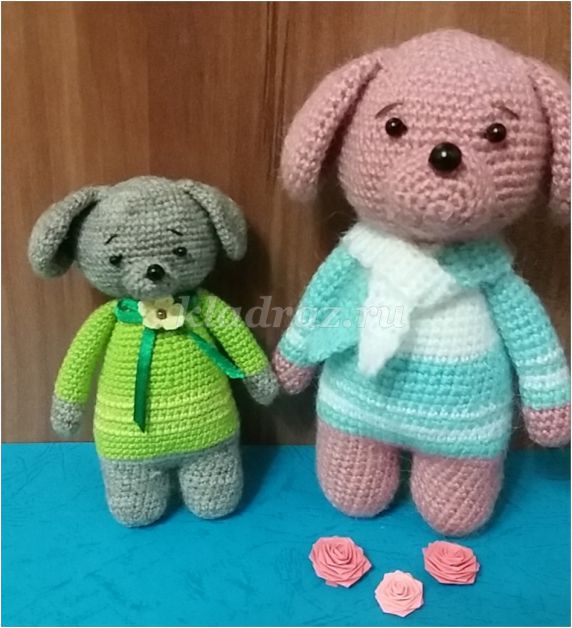 Собака. МК по вязанию игрушки в технике "амигуруми"