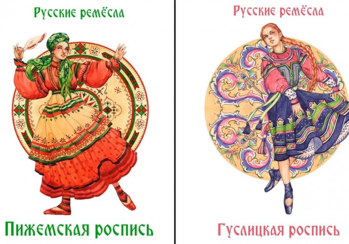 Лосенко Мила Санкт-Петербург, Акварельные фантазии по русским ремёслам