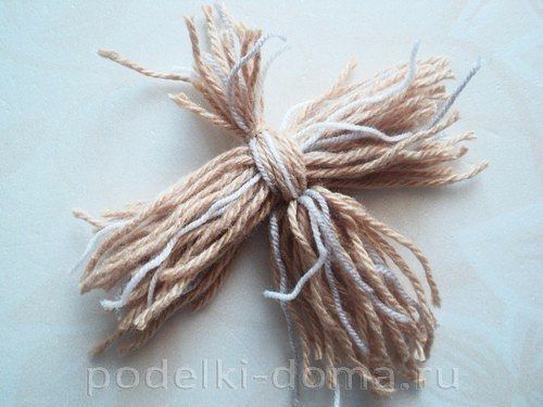 Аппликация из пряжи “Собачка йорк”