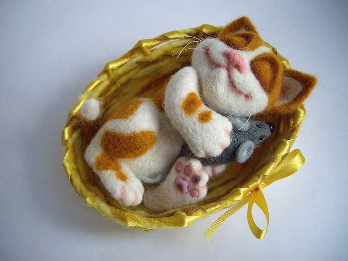КОТЫ и КОШКИ Натальи Кузнецовой. Сухое валяние