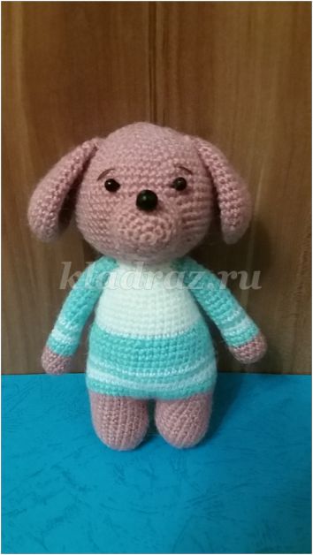 Собака. МК по вязанию игрушки в технике "амигуруми"