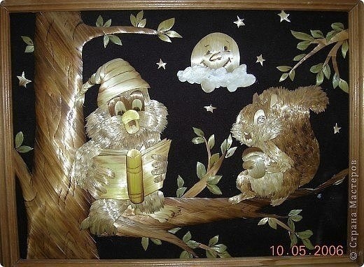 Восхитительные картины из соломы.
