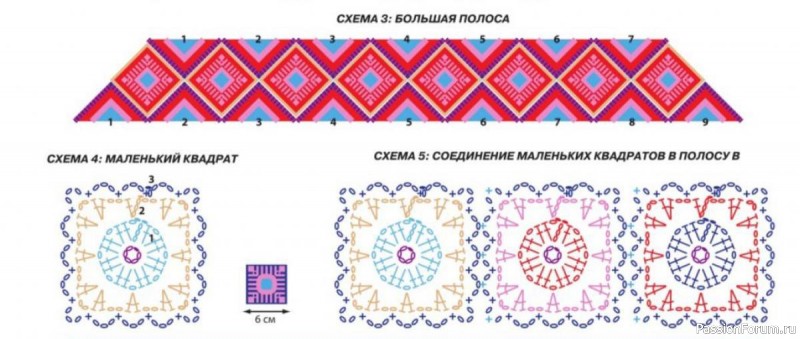 Пончо с графическим рисунком крючком