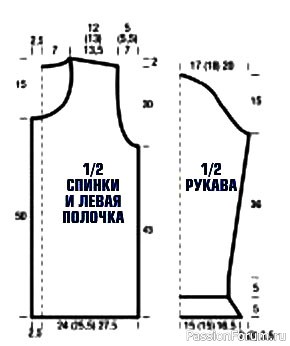 Удлиненный голубой жакет спицами