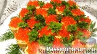 Рыбные блины с красной икрой