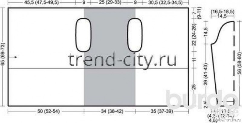 Накидка спицами с рукавами