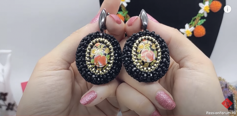 Серьги из бисера и бусин