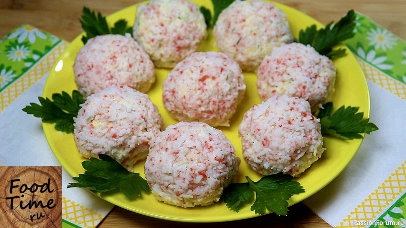 Закусочные крабовые шарики