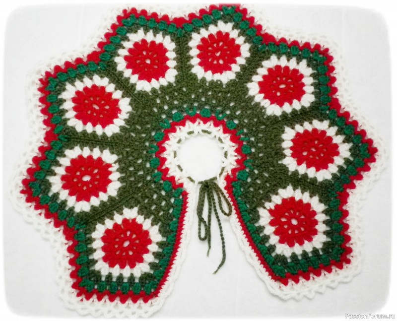 МК Яркая вязаная крючком юбка для ёлочки! DIY Bright crochet skirt for Christmas tree!