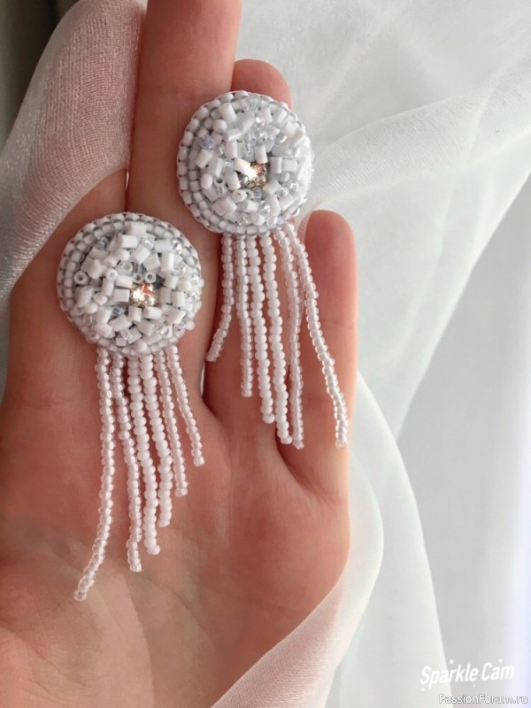 Серьги ручной работы «Северное сияние»
