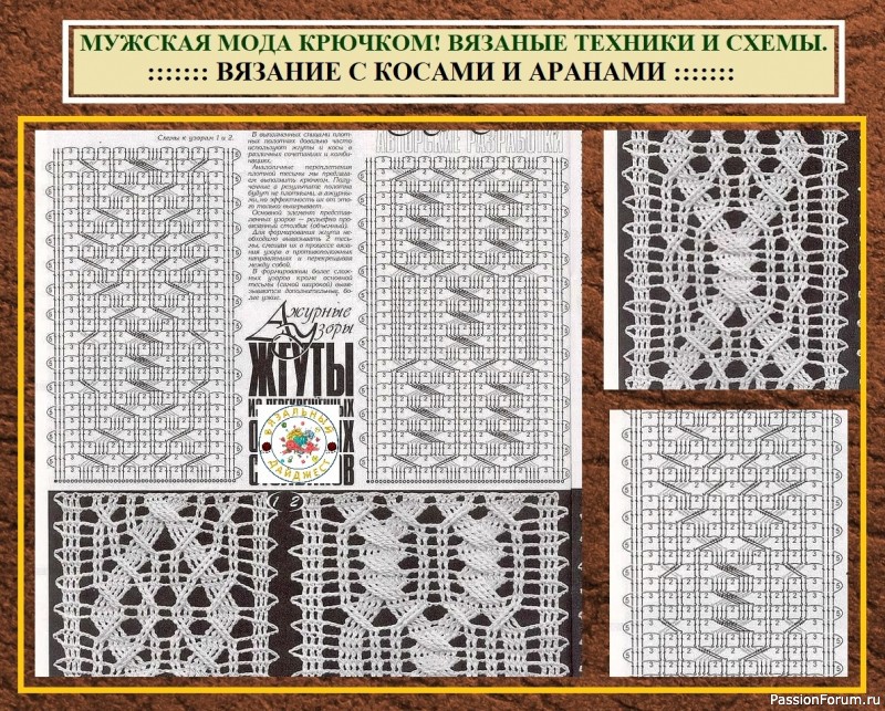 МУЖСКАЯ МОДА КРЮЧКОМ! ВЯЗАНЫЕ ТЕХНИКИ И СХЕМЫ.