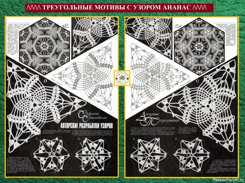 ИЗЯЩНЫЕ ТРЕУГОЛЬНЫЕ МОТИВЫ КРЮЧКОМ. КРАСОТА И ОРИГИНАЛЬНОСТЬ!