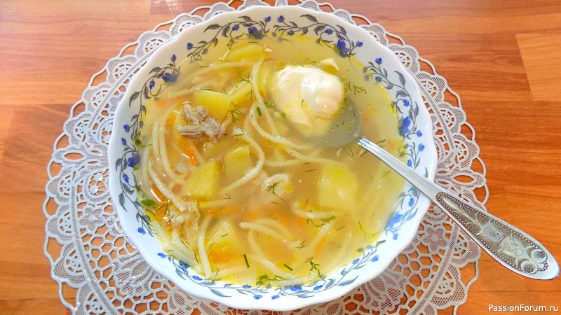 Рецепт куриного супа с лапшой