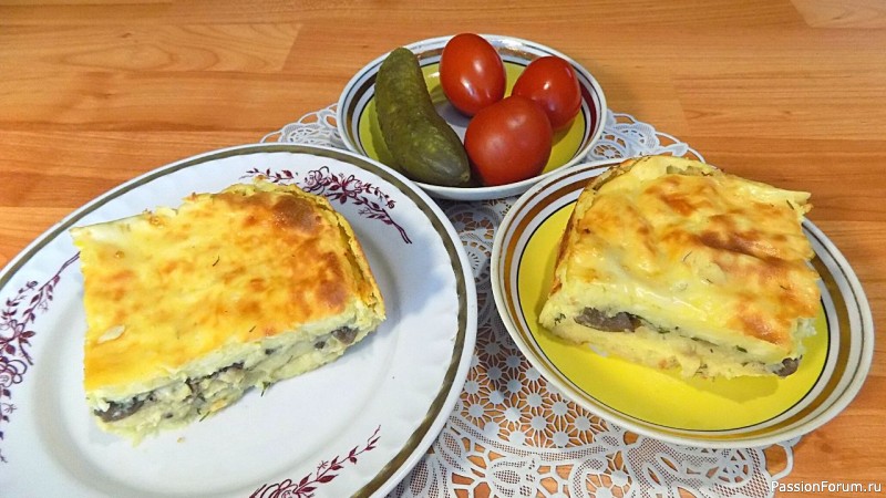 Вкусная картофельная запеканка с грибами