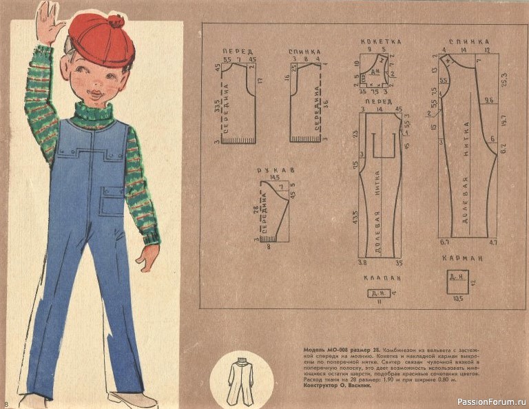 Детское платье. От 2 до 16 с выкройками. 1973