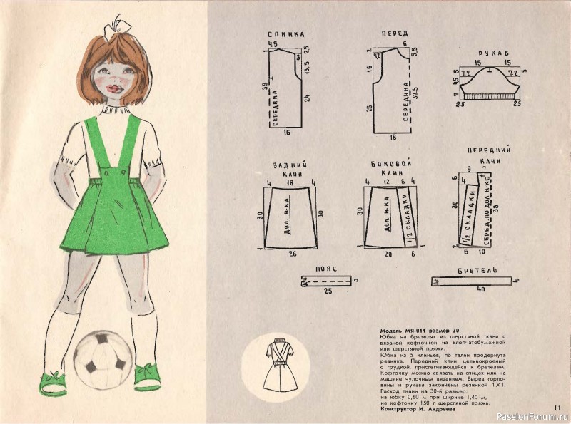 Буклет с выкройками. Детское платье. 1980