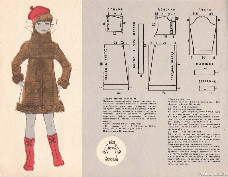 Буклет с выкройками. Детское платье. 1980