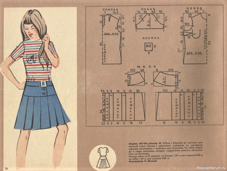 Детское платье. От 2 до 16 с выкройками. 1973