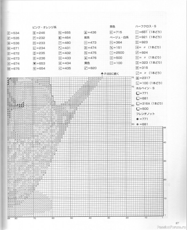 Морозник от Hashimoto Fujico. Вышивка крестом. Схема