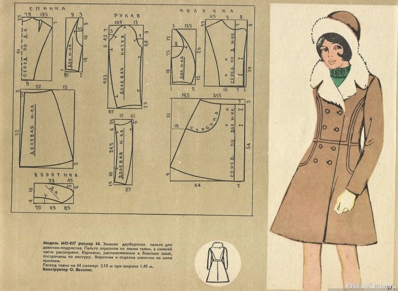 Детское платье. От 2 до 16 с выкройками. 1973