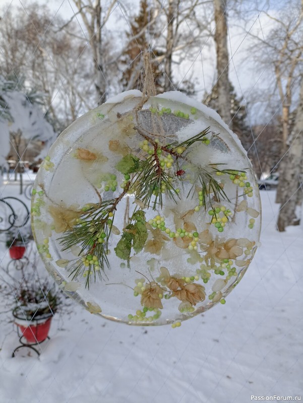 Ледяные картины в нашем парке