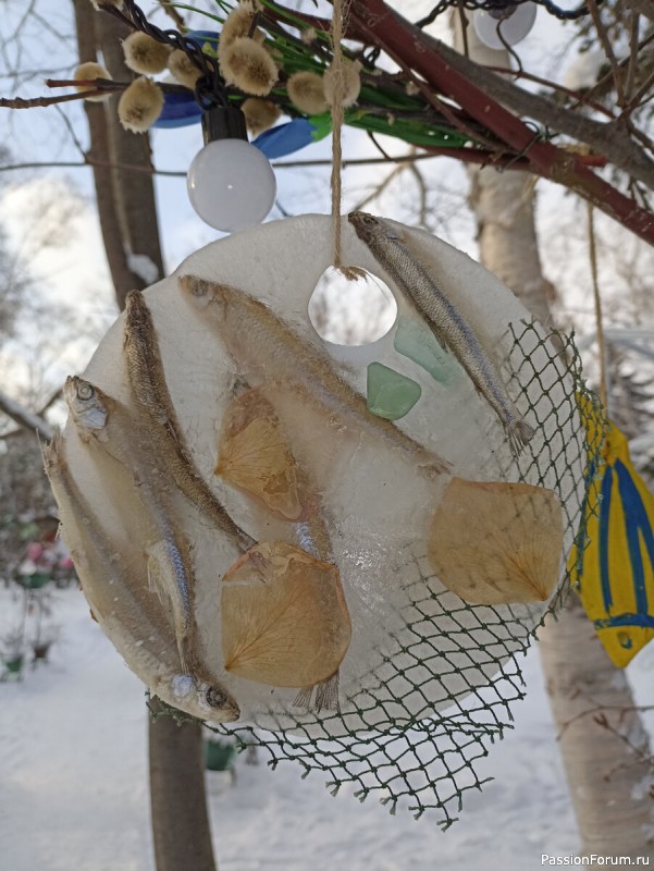 Ледяные картины в нашем парке