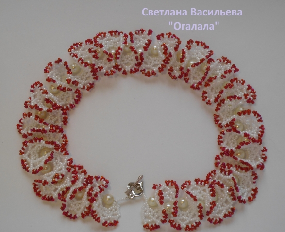 Украшение из бисера на шею "Огалала"