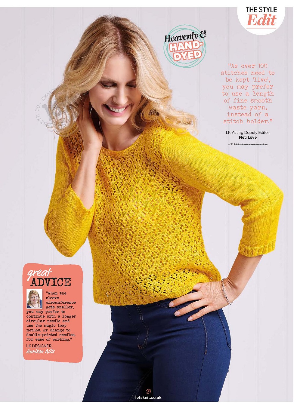 Вязаные модели спицами в журнале &quot;Let&#039;s Knit №181 2022&quot;.