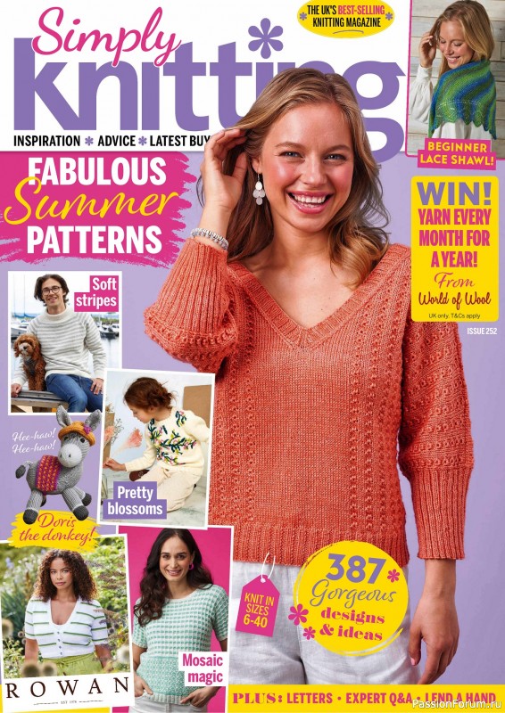 Вязаные проекты крючком в журнале «Simply Knitting №252 2024»