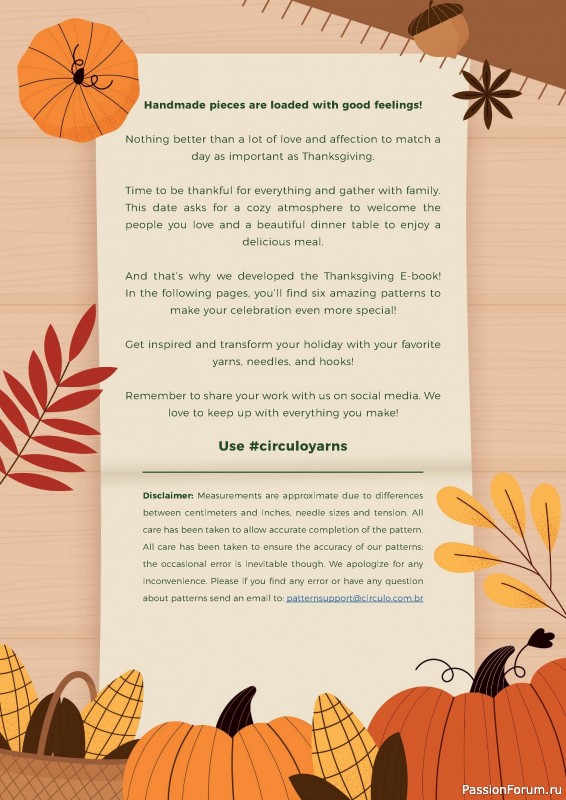 Вязаные проекты в книге «E-Book ThanksGiving»