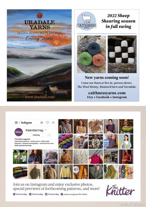 Вязаные модели в журнале «The Knitter №179 2022»