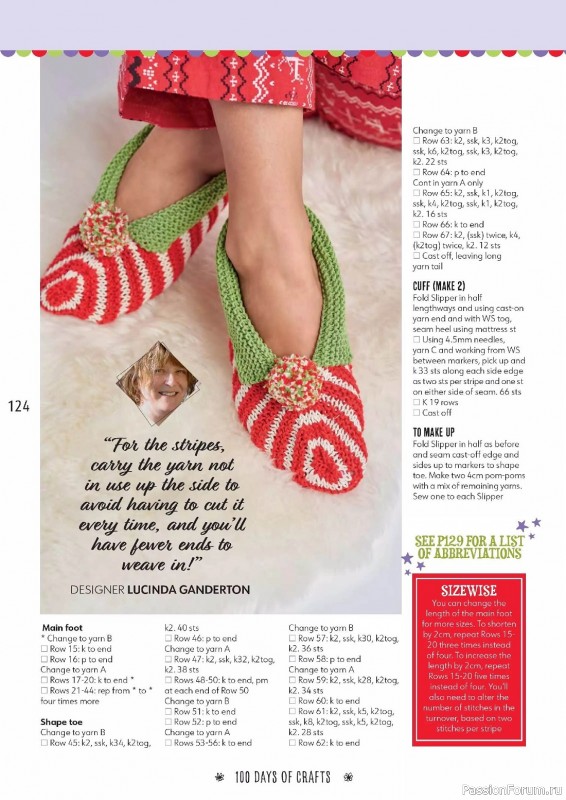Вязаные проекты спицами в журнале «100 Days of Christmas Knits №26 2023»