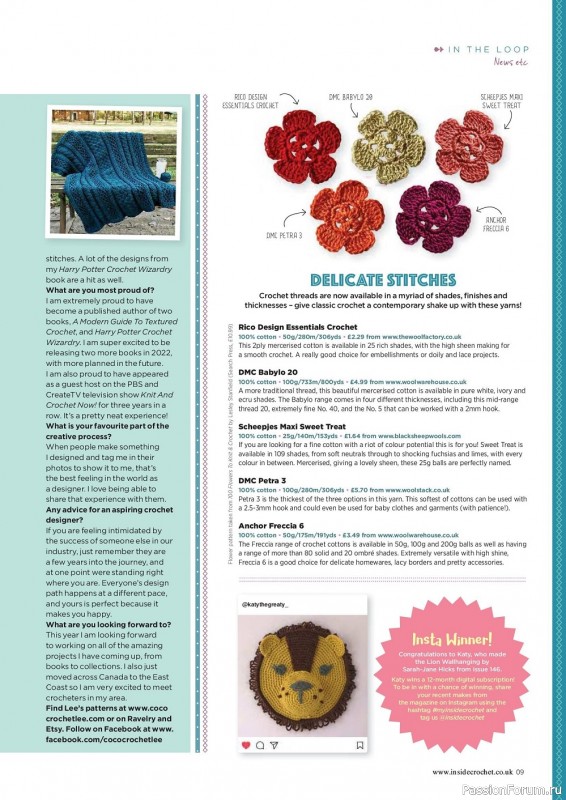 Вязаные проекты крючком в журнале «Inside Crochet №149 2022»