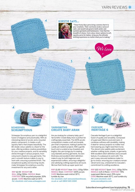 Вязаные проекты крючком в журнале «Simply Knitting №246 2023»