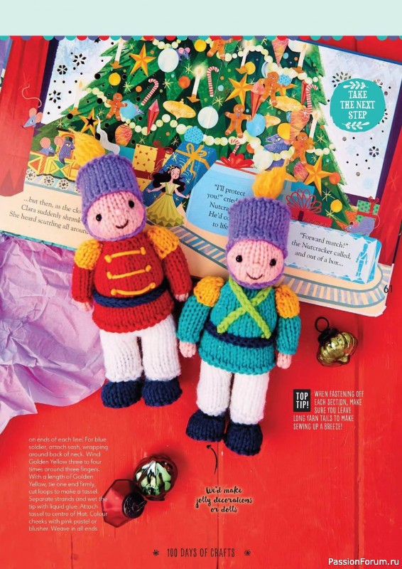 Вязаные проекты спицами в журнале «100 Days of Christmas Knits №26 2023»