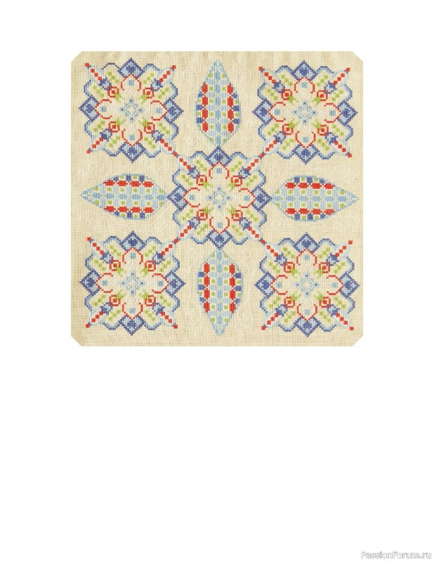 Коллекция вышивки в книге «Cross-Stitch Mandalas»