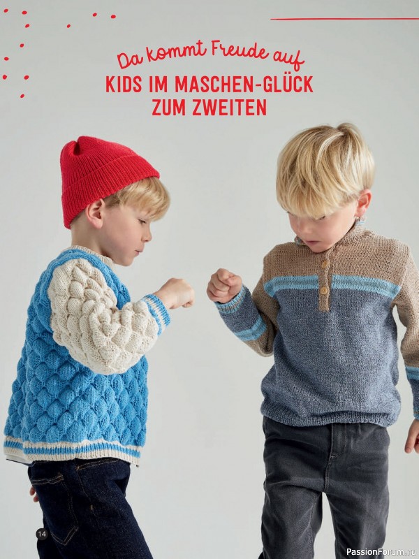Вязаные модели для детей в журнале «Kinder Maschenmode №1 2025»