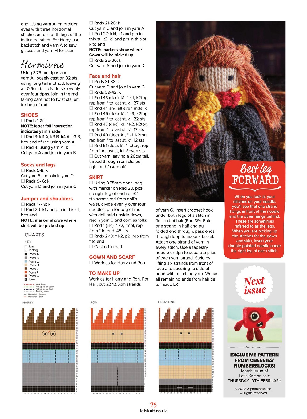 Женские и детские вязаные модели в журнале "Let’s Knit №180 2022"